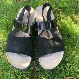 BIRKENSTOCK PAPILLIO "LINDA" WEDGE SANDALS, 37N EUC!
